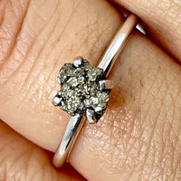 Thumbnail for 1 Pyrite Crystal Stackable Dainty Ring.925 Sterling Silver 