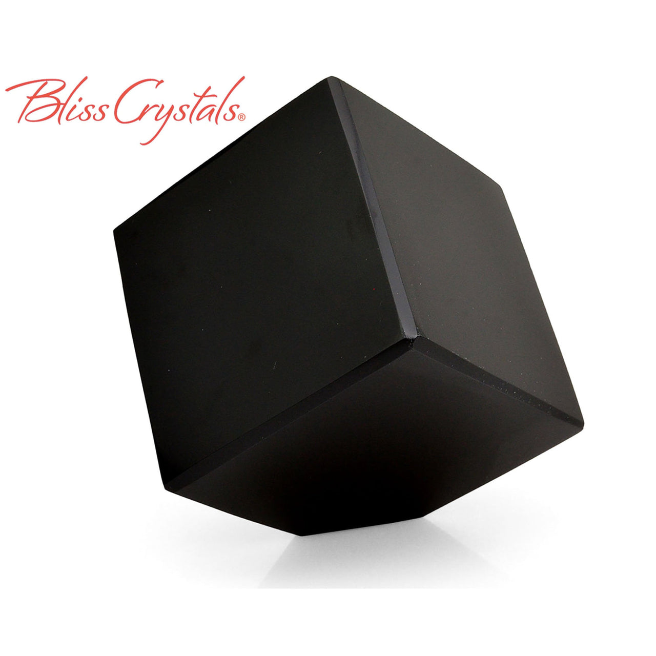 2 BLACK OBSIDIAN Cube Cut Polished Altar Stone #BM12