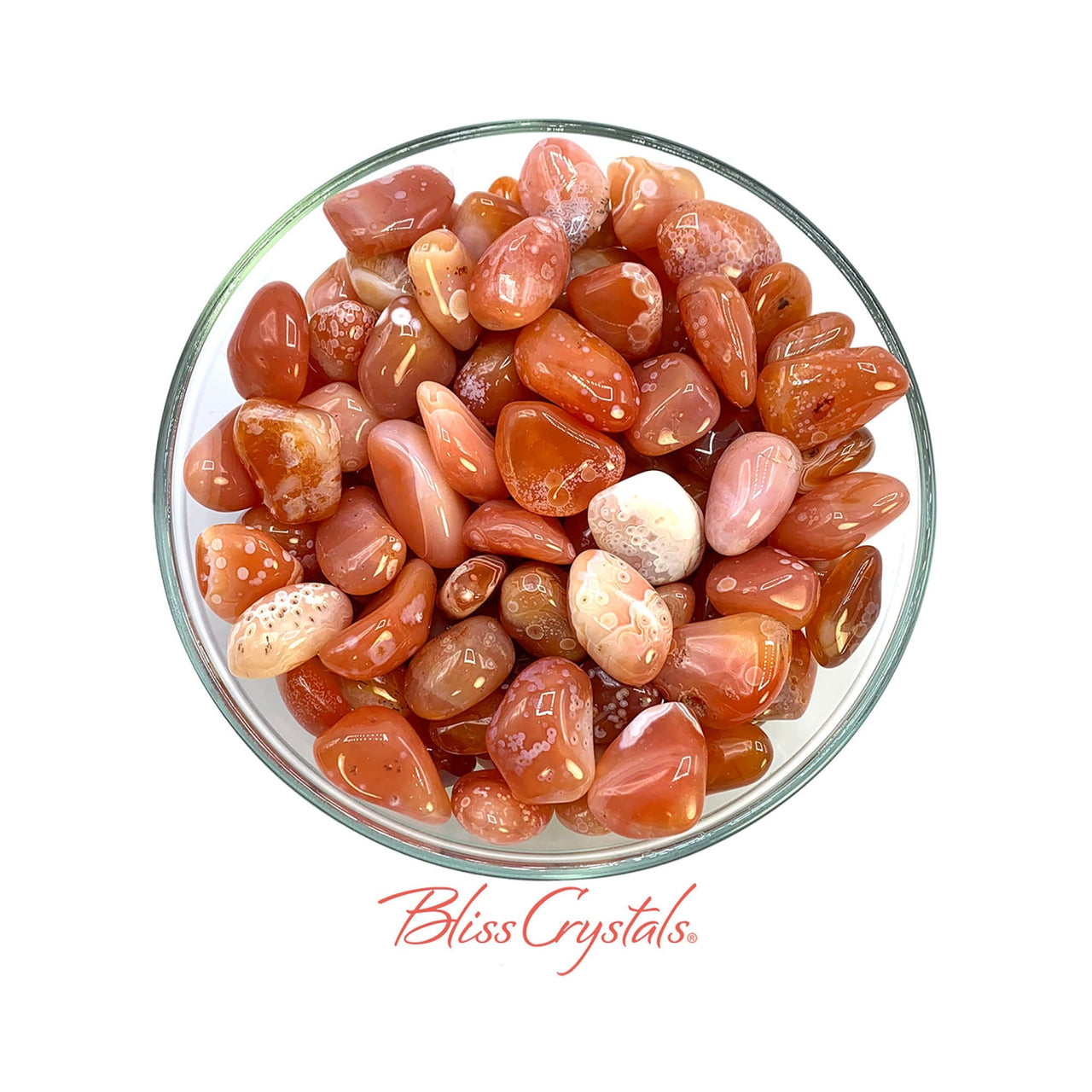 2 CARNELIAN Botswana Agate Medium Tumbled Stone Polished 