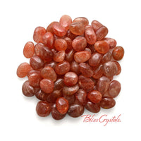 Thumbnail for 2 Rainbow SUNSTONE Small Tumbled Stone Medicine Bag Reiki 