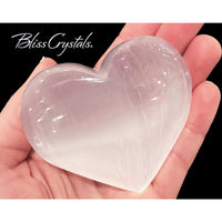 Thumbnail for 3 Jumbo SELENITE PUFFY HEART Stone - Feng Shui Reiki 