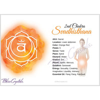 Thumbnail for 7 Chakra Information Card Set Double sided All 7 Chakra 