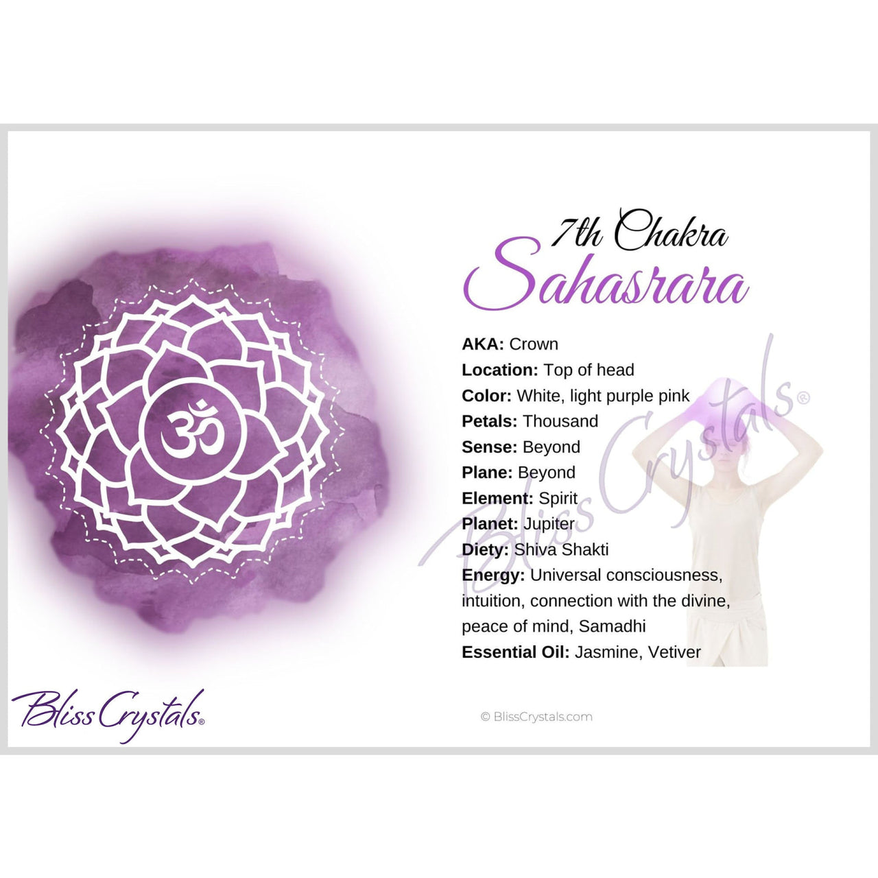 7 Chakra Information Card Set Double sided All 7 Chakra 