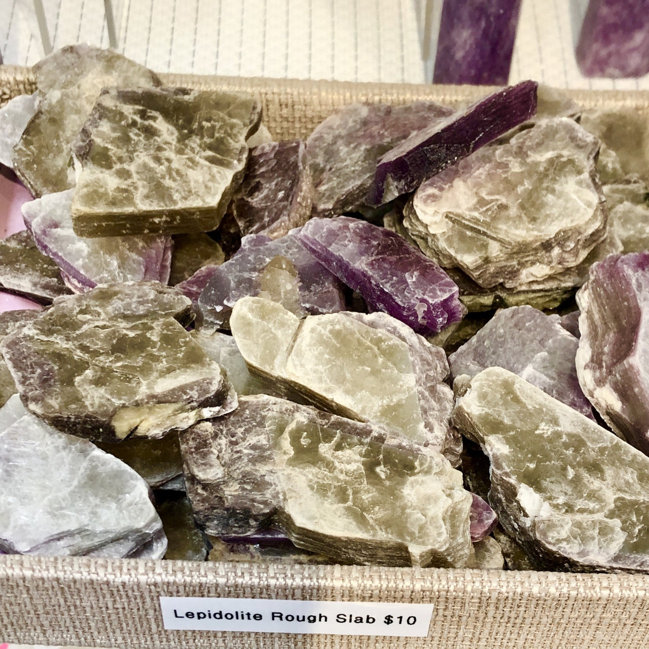 Lepidolite Rough Slab #P050