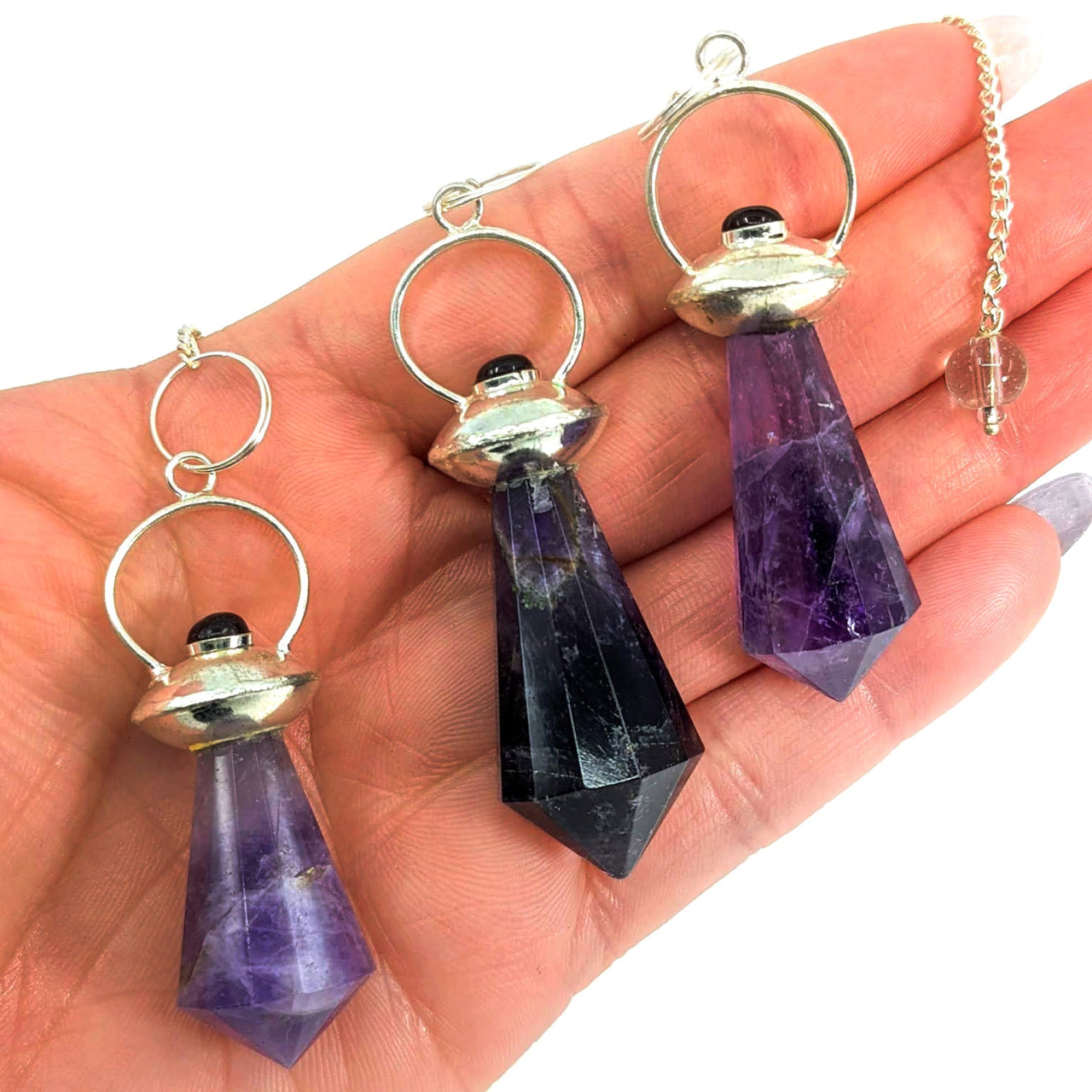 Amethyst + Garnet Pendulum #SK6201