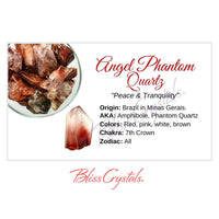 Thumbnail for ANGEL PHANTOM QUARTZ Crystal Information Card Double sided 