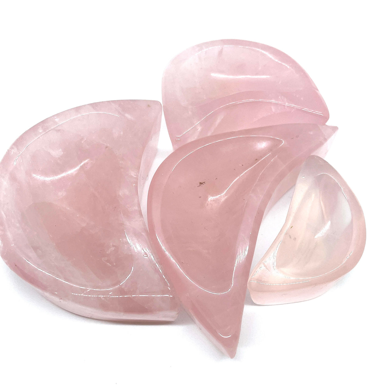 Rose Quartz Crescent Moon Bowl #B016