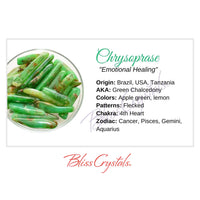 Thumbnail for CHRYSOPRASE Crystal Information Card Double sided #HC53