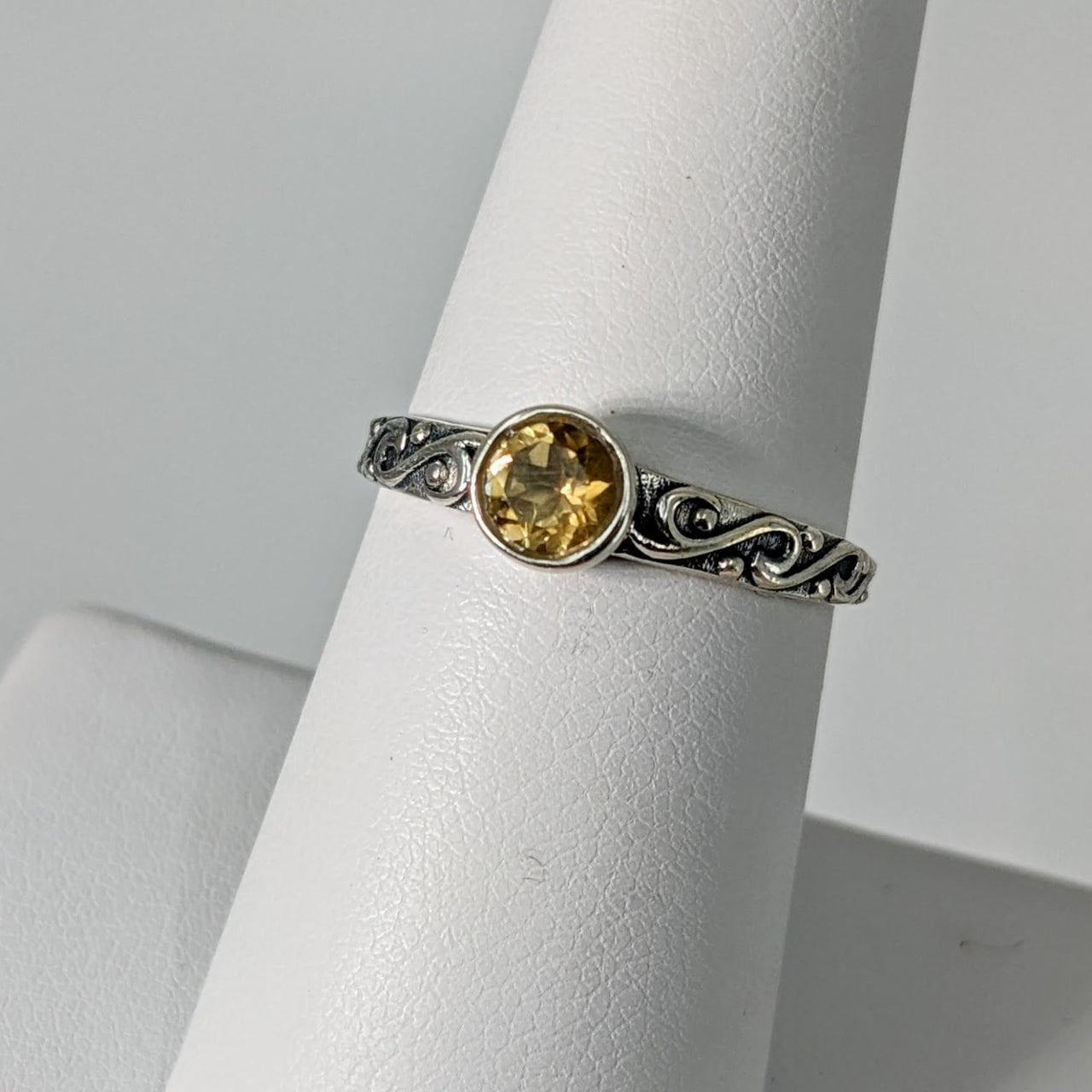 Citrine Faceted Ring #SK8316 - $59