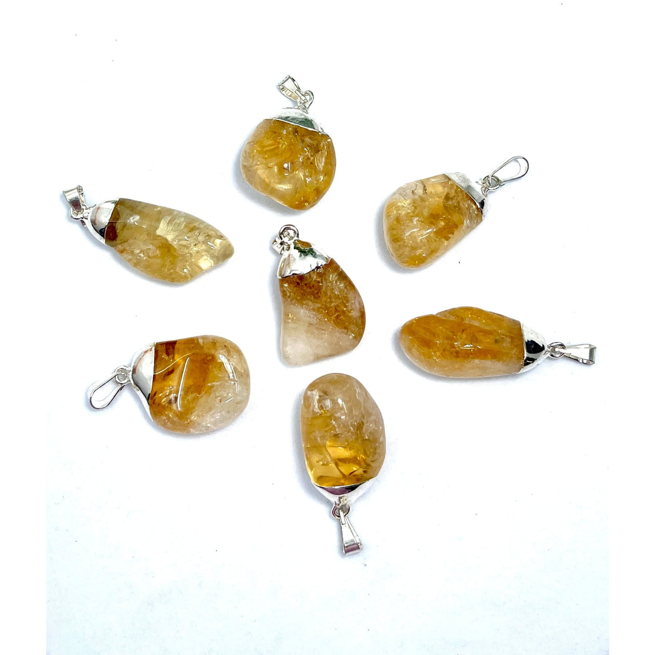 Citrine Tumbled Pendant (8.9g) #SK3147 - $5