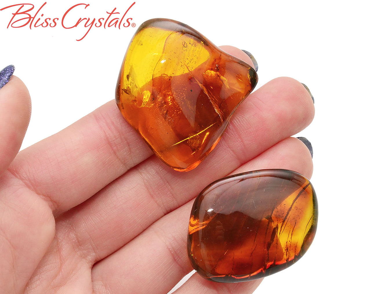 1 Red Amber Polished Stone 5 gm Genuine Mayan Golden Healing Crystal and Stone #RA56