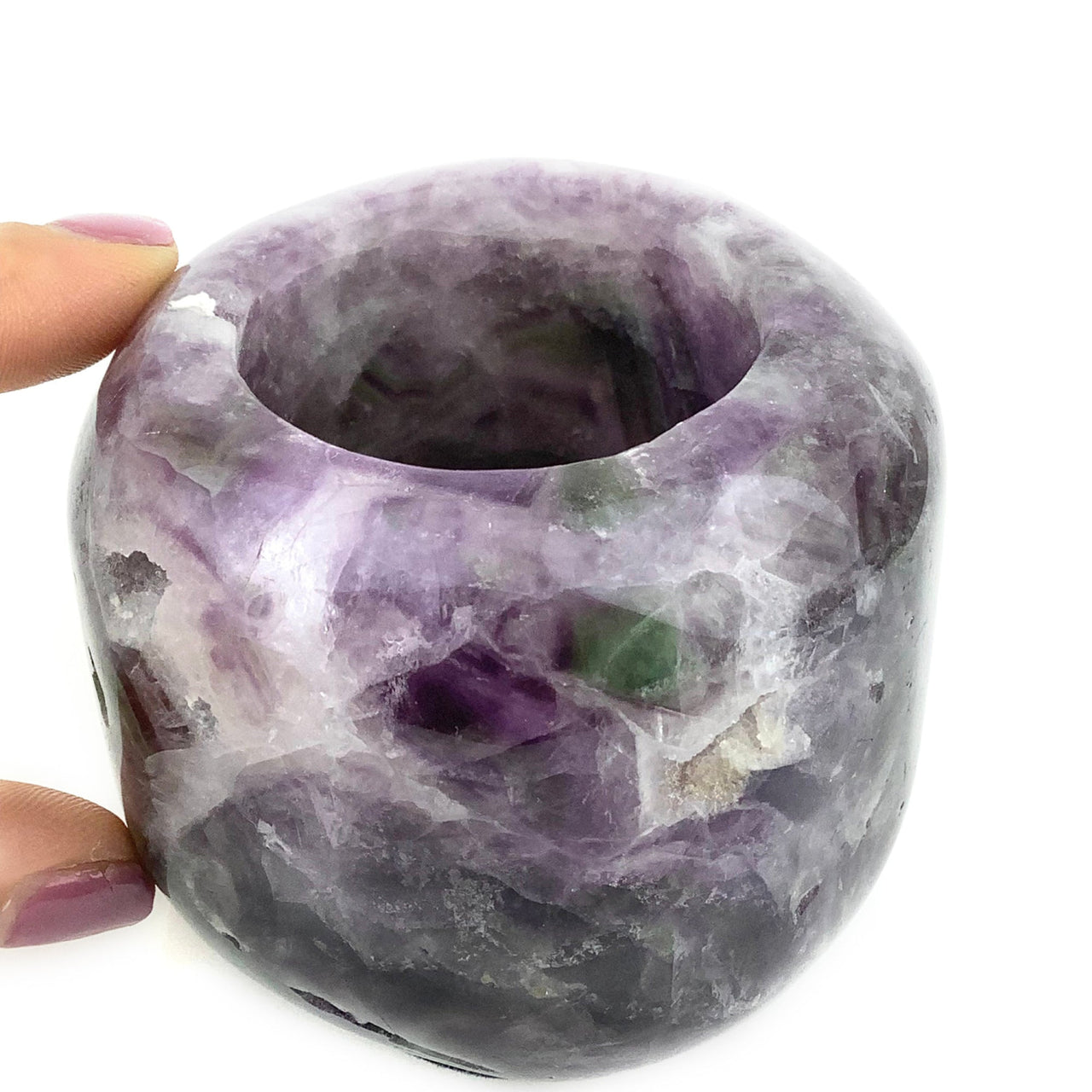 Fluorite Candle Holder (545g) #SK2136