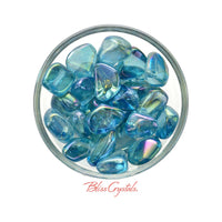 Thumbnail for Heavenly! 1 XL AQUA AURA Quartz Tumbled Stone Extra Quality 