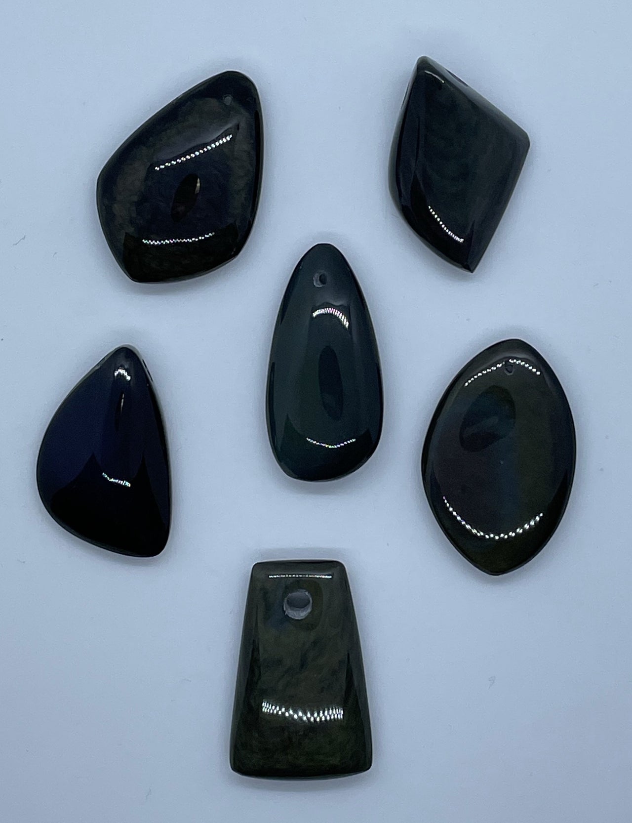 Rainbow Obsidian Medium Pendants #SK0063 40% OFF SALE!