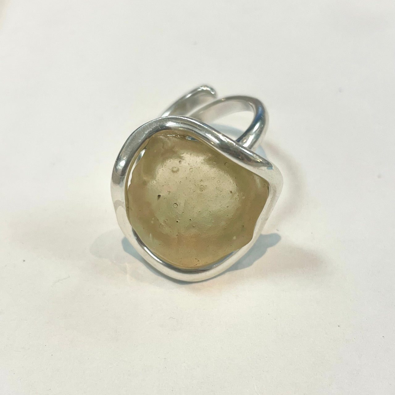 Libyan Desert Glass Adj. Ring #J758