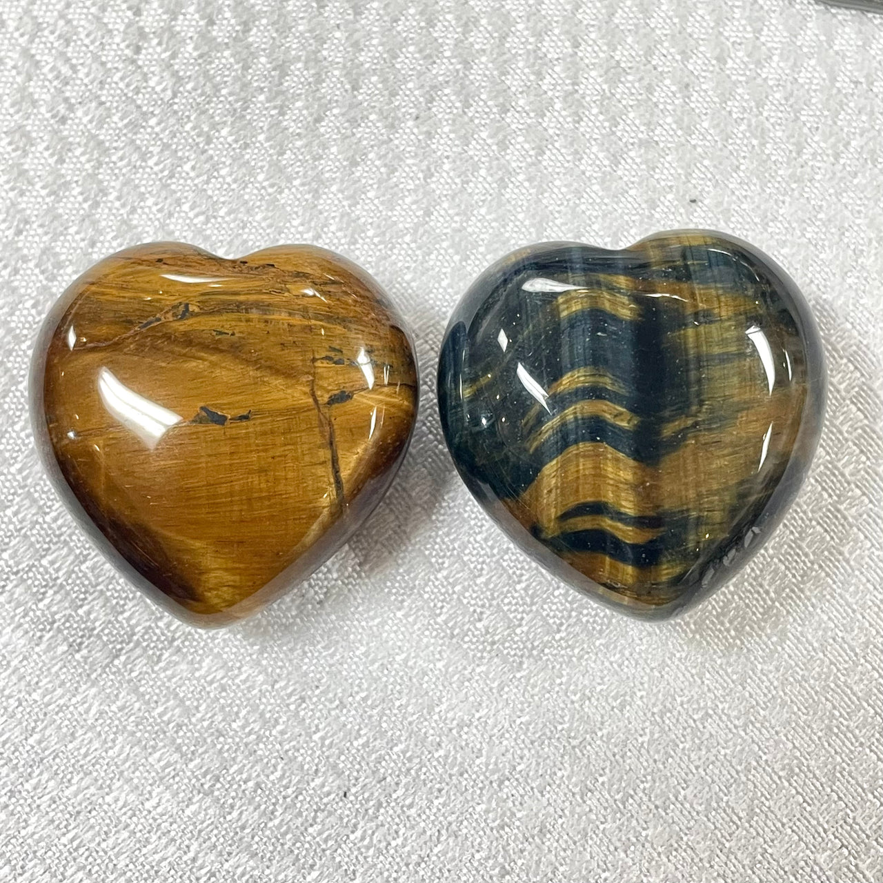 Tiger's Eye Puffy Heart 1.2” #H053