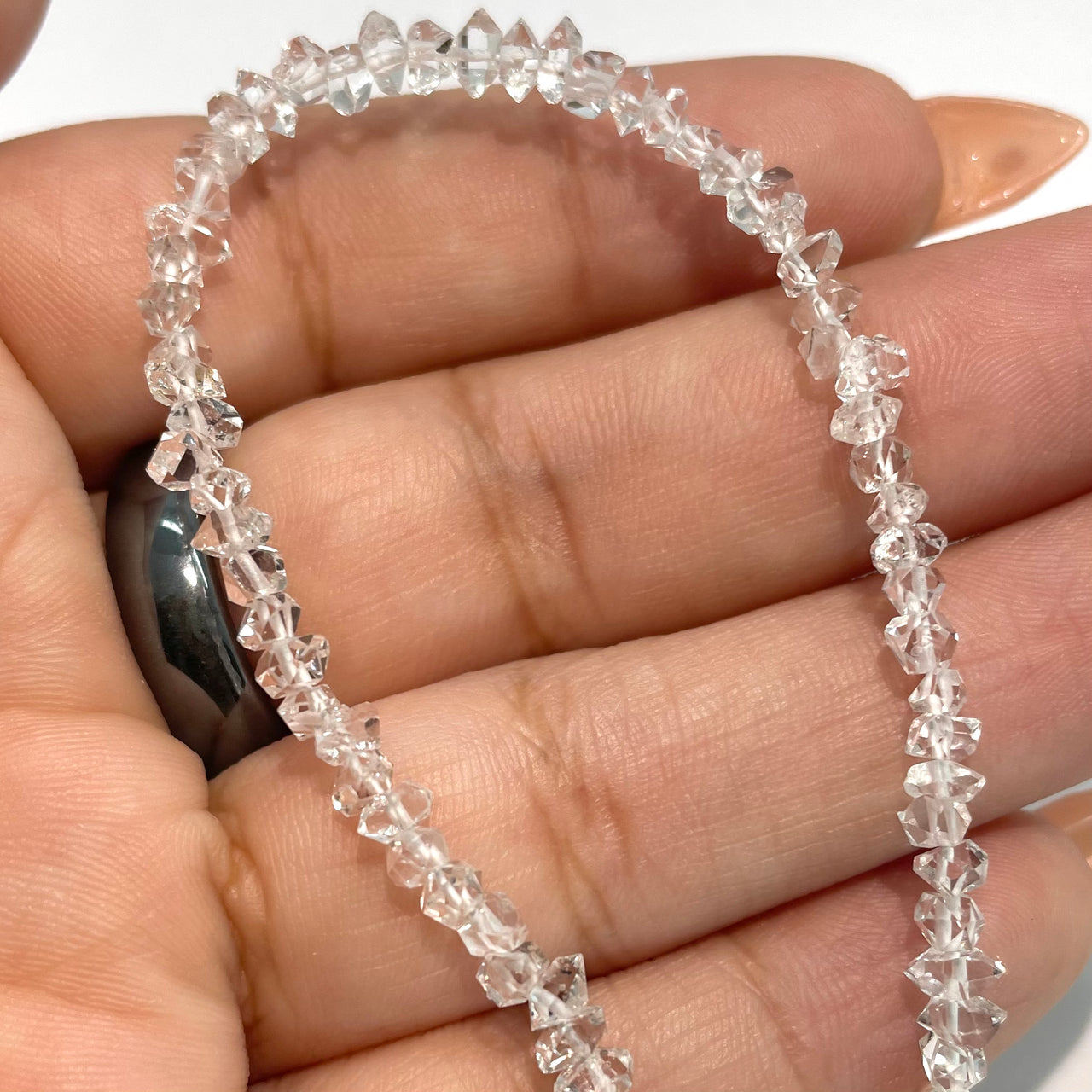 Crystal Chip Adjustable Chain 6" Bracelet #J801