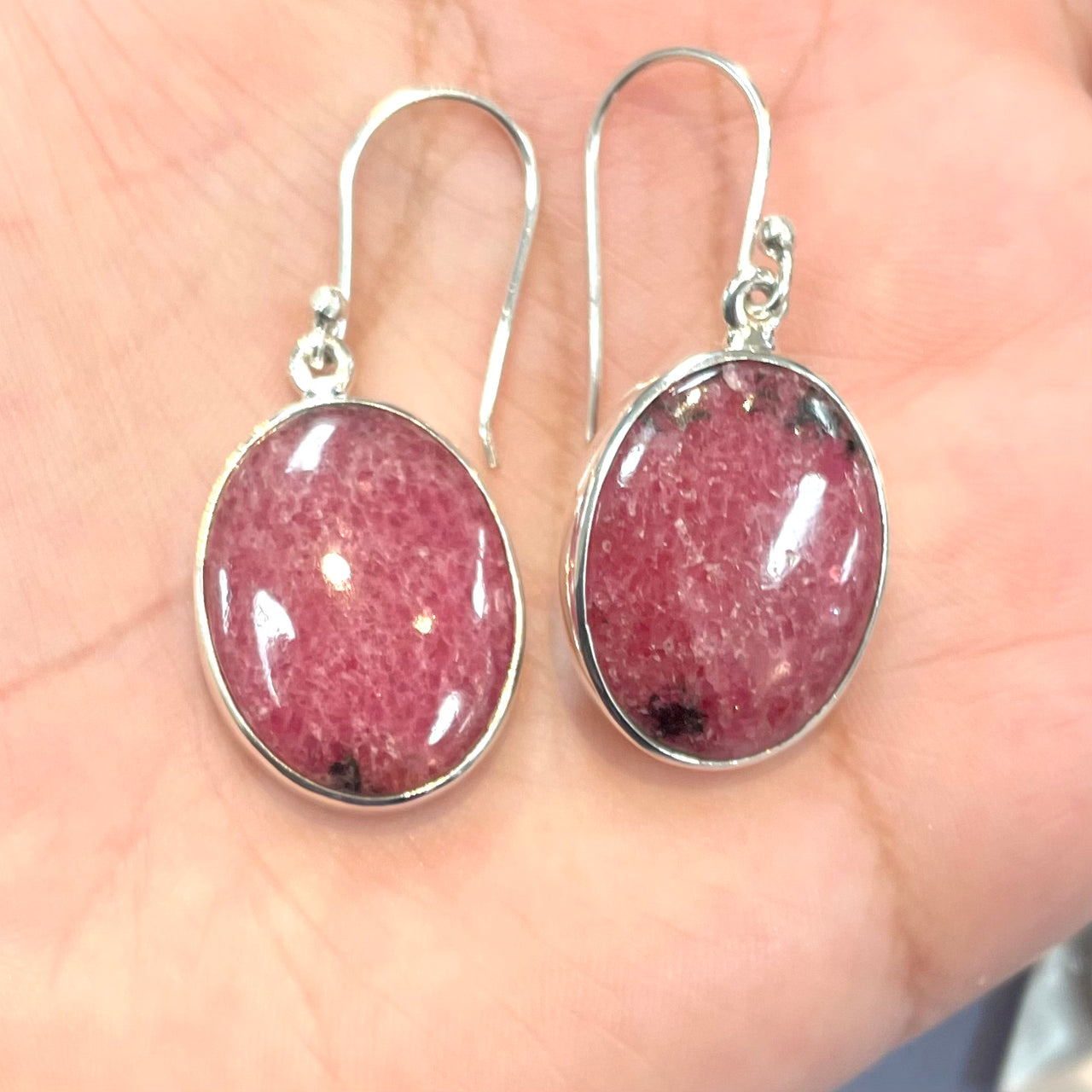 SALE Rhodonite S.S Earrings #J925