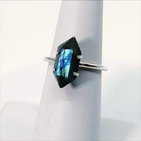 Thumbnail for Labradorite Double Terminated Ring.925 Sterling Silver Sizes