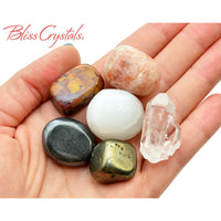 Thumbnail for LEO Zodiac Set of 6 Crystals + Gift Box Bag & Info Card 