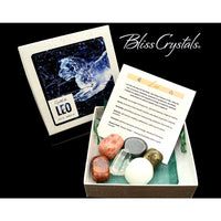 Thumbnail for LEO Zodiac Set of 6 Crystals + Gift Box Bag & Info Card 