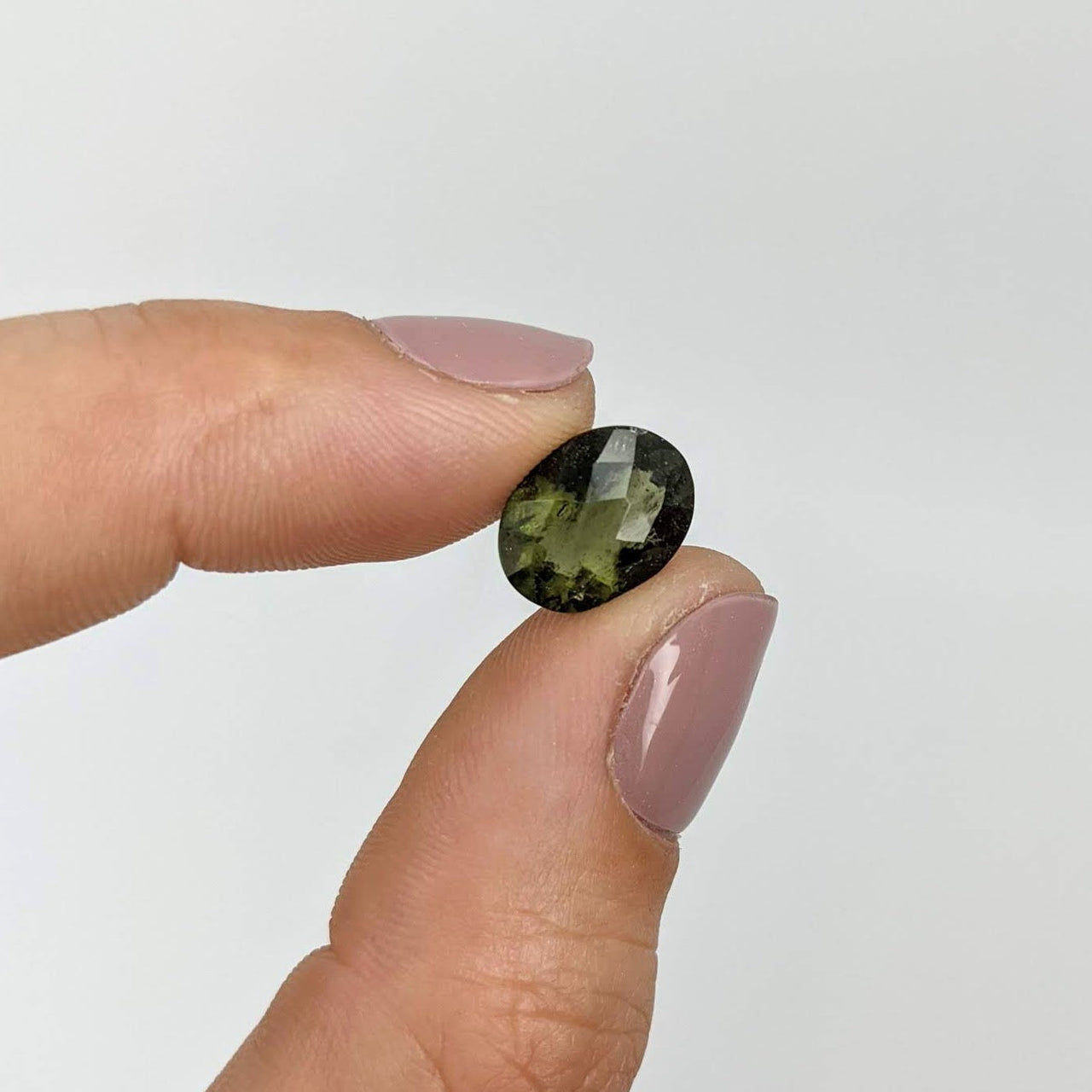 Moldavite Faceted Oval Gem Cut 3ct Gem Stone #SK7566 - $120