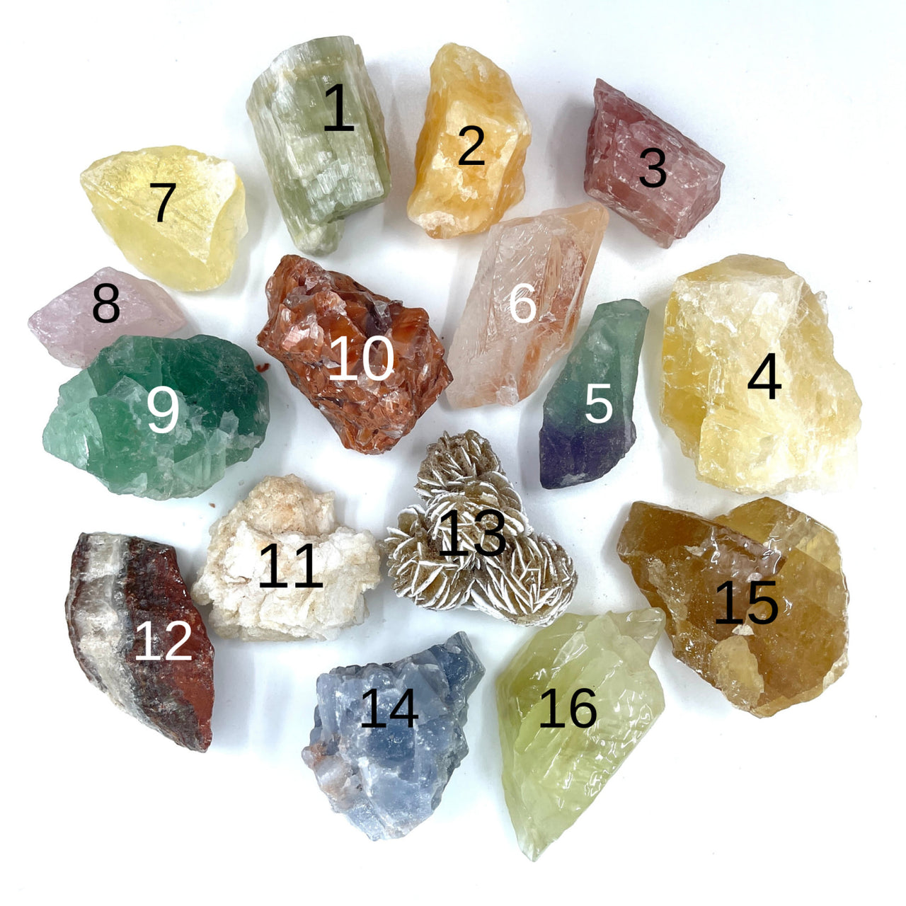 Rockhound Mixed Calcite and Rough Stone Set Missy #RH02 - 