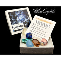 Thumbnail for SAGITTARIUS Zodiac Set of 6 Crystals + Gift Box Bag & Info 