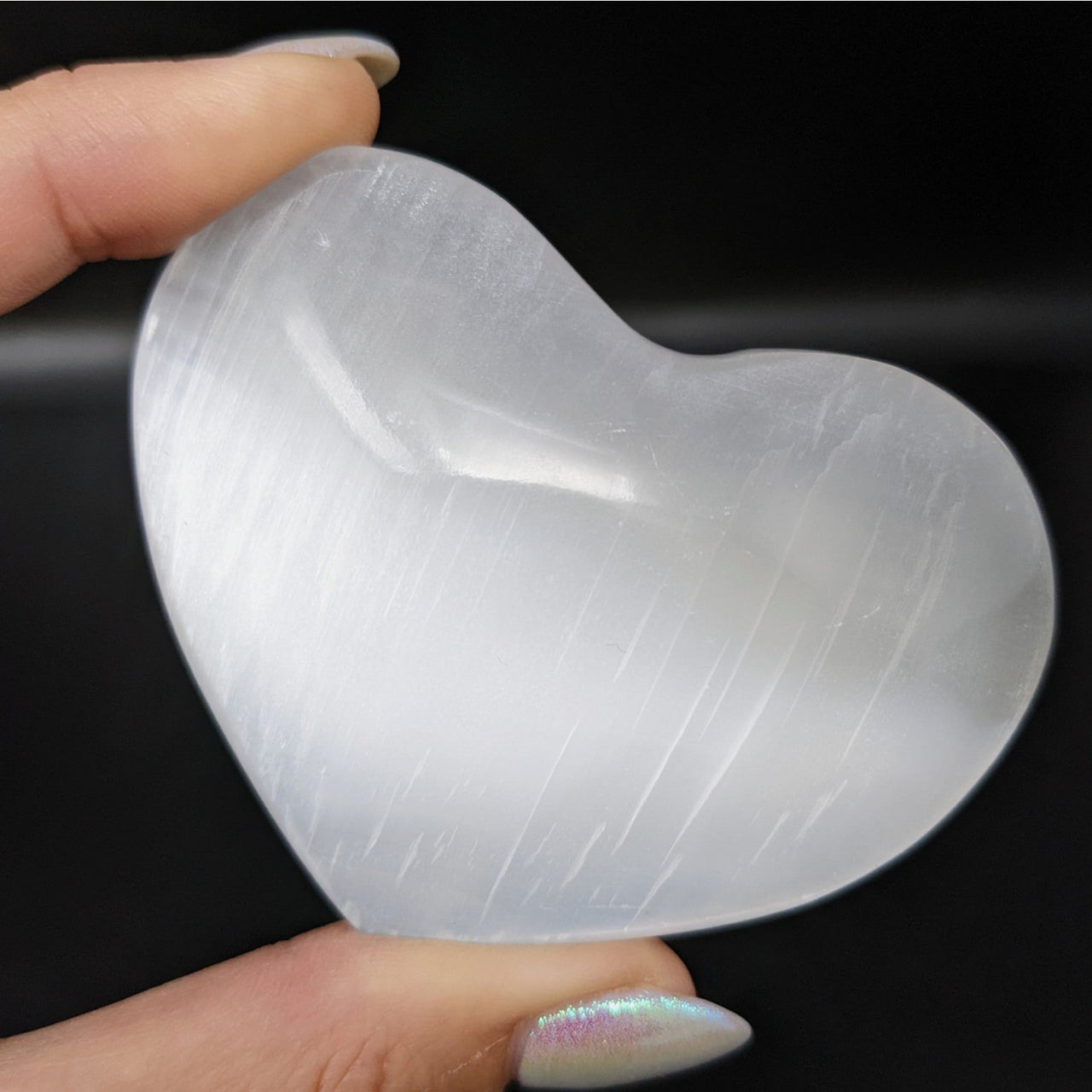 Selenite 3 Puffy Heart #SK8193 - $8.95