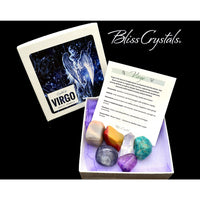 Thumbnail for VIRGO Zodiac Set of 6 Crystals + Gift Box Bag & Info Card 