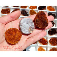 Thumbnail for Wholesale! 4 CITRINE Cut Geode Cabochons Jewelry Maker Rough